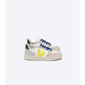 Veja V-10 BONTON Sneakers Kinderen White/Blue | BE 839YXF